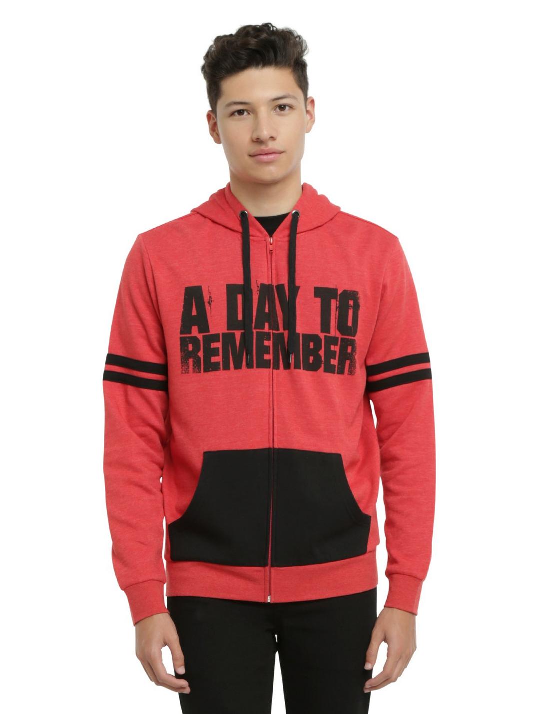 A Day To Remember Athletic Hoodie, RED, hi-res