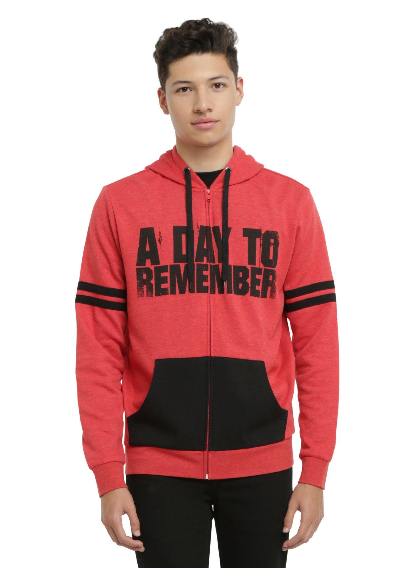 A Day To Remember Athletic Hoodie, RED, hi-res