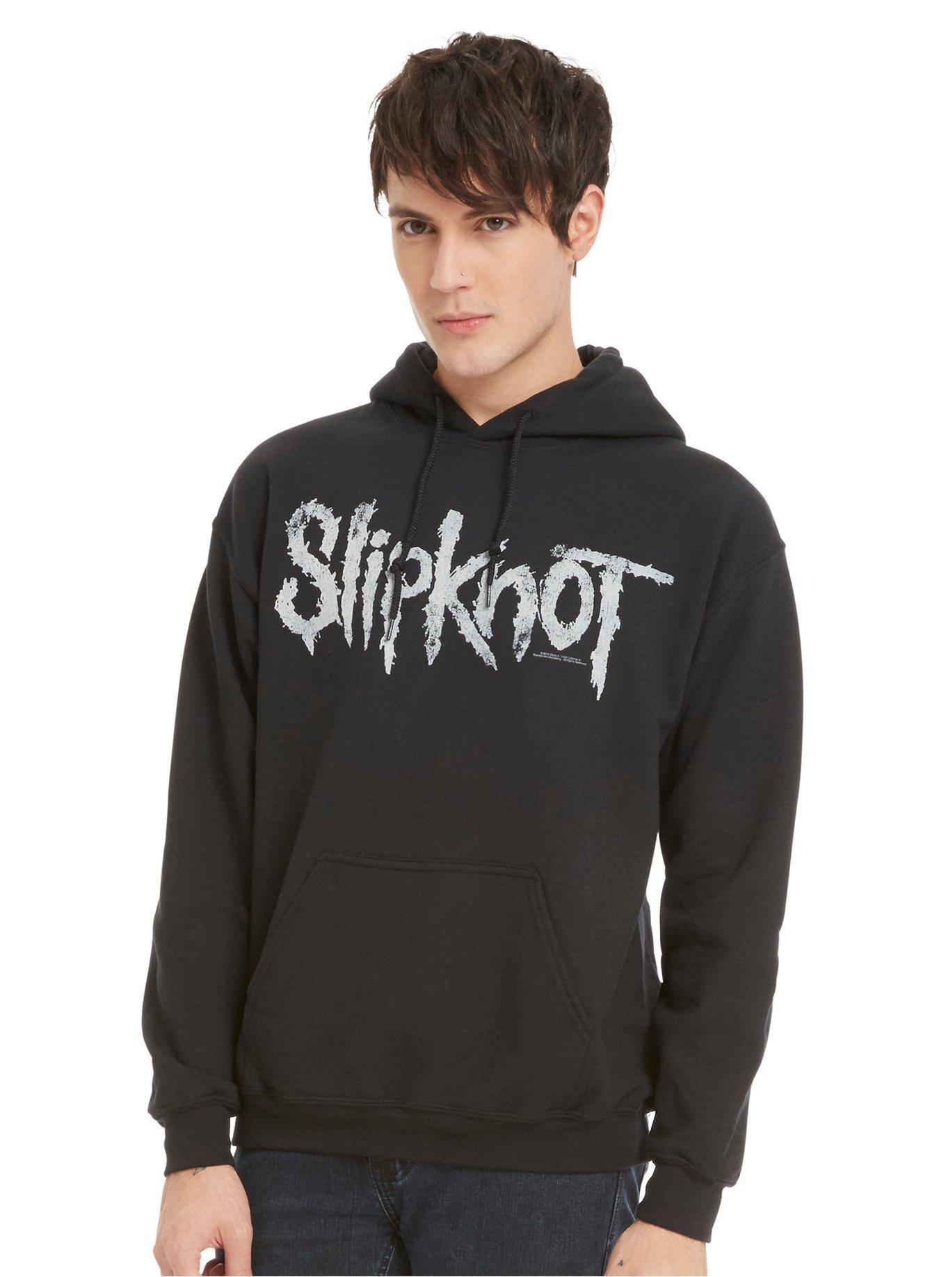 Slipknot Logo Skull Hoodie, BLACK, hi-res