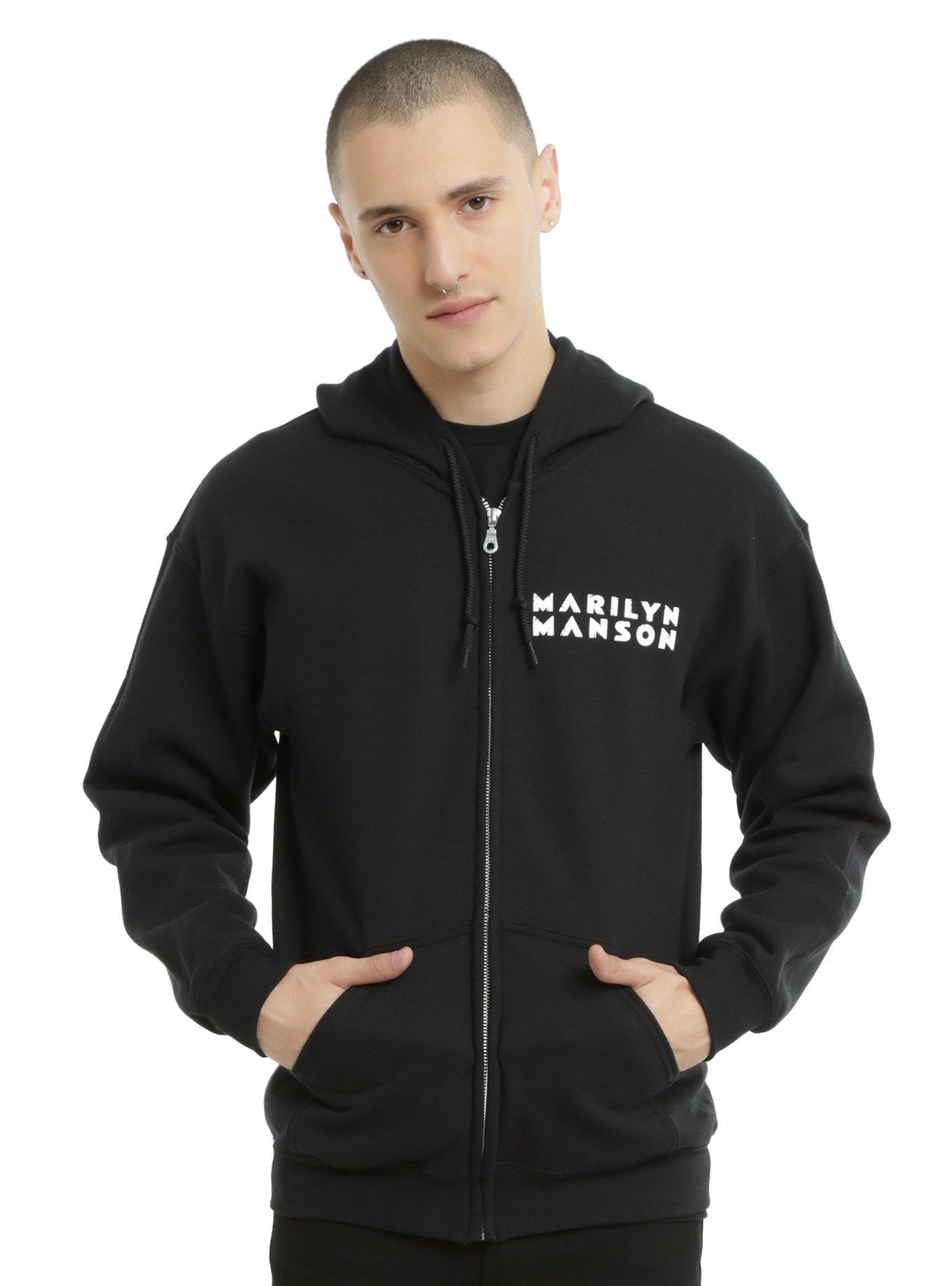 Marilyn Manson Picture Hoodie, BLACK, hi-res