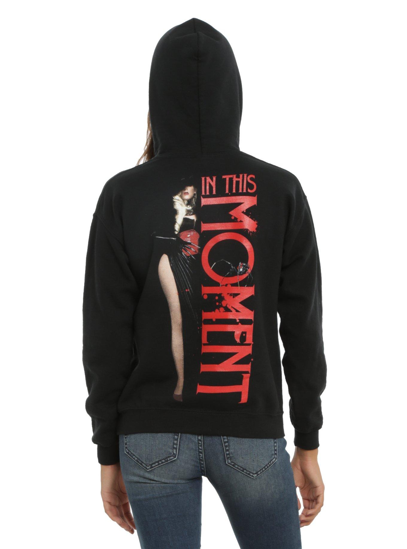 In This Moment Black Widow Leg Girls Hoodie, BLACK, hi-res