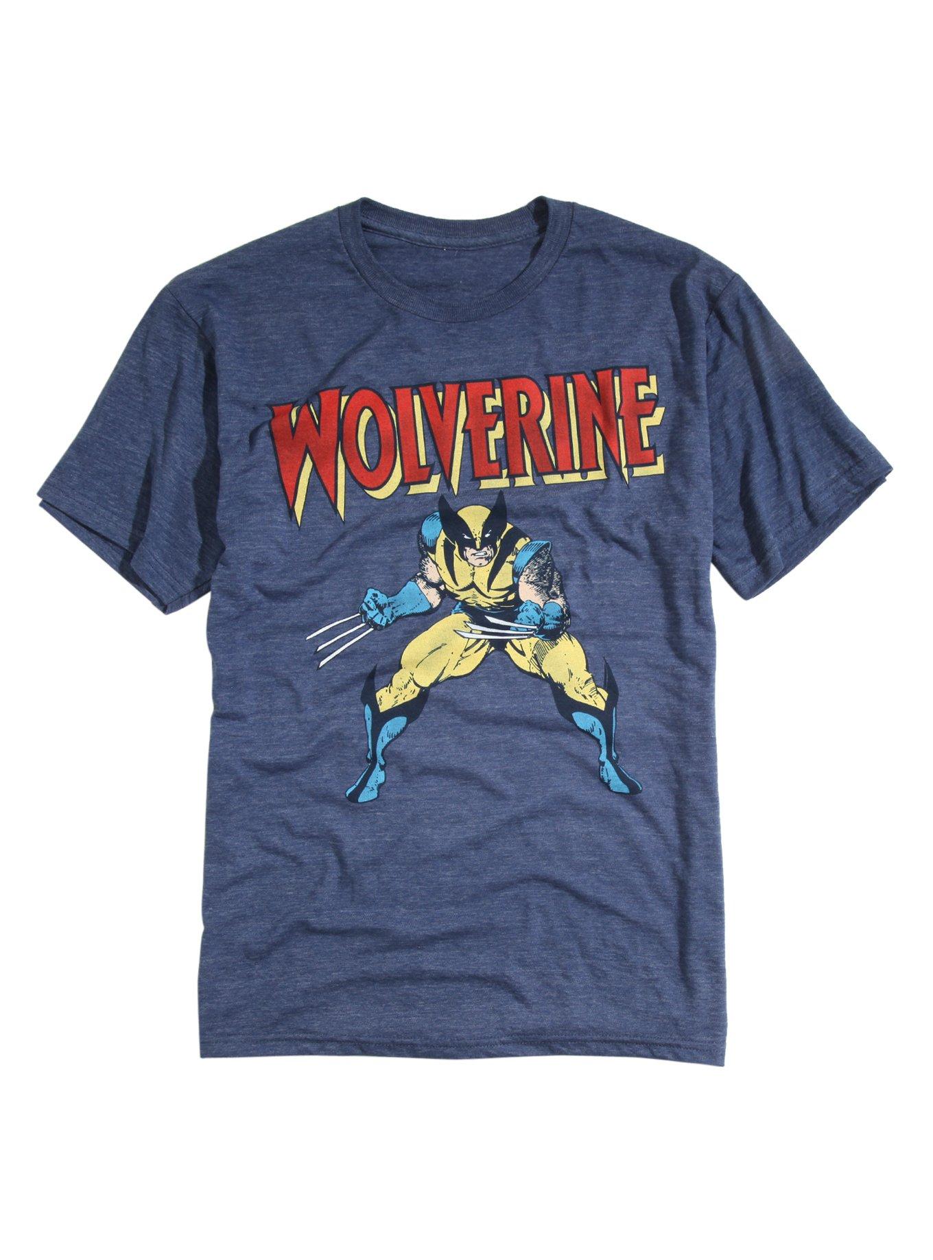 Marvel Wolverine Vintage T-Shirt, BLUE, hi-res