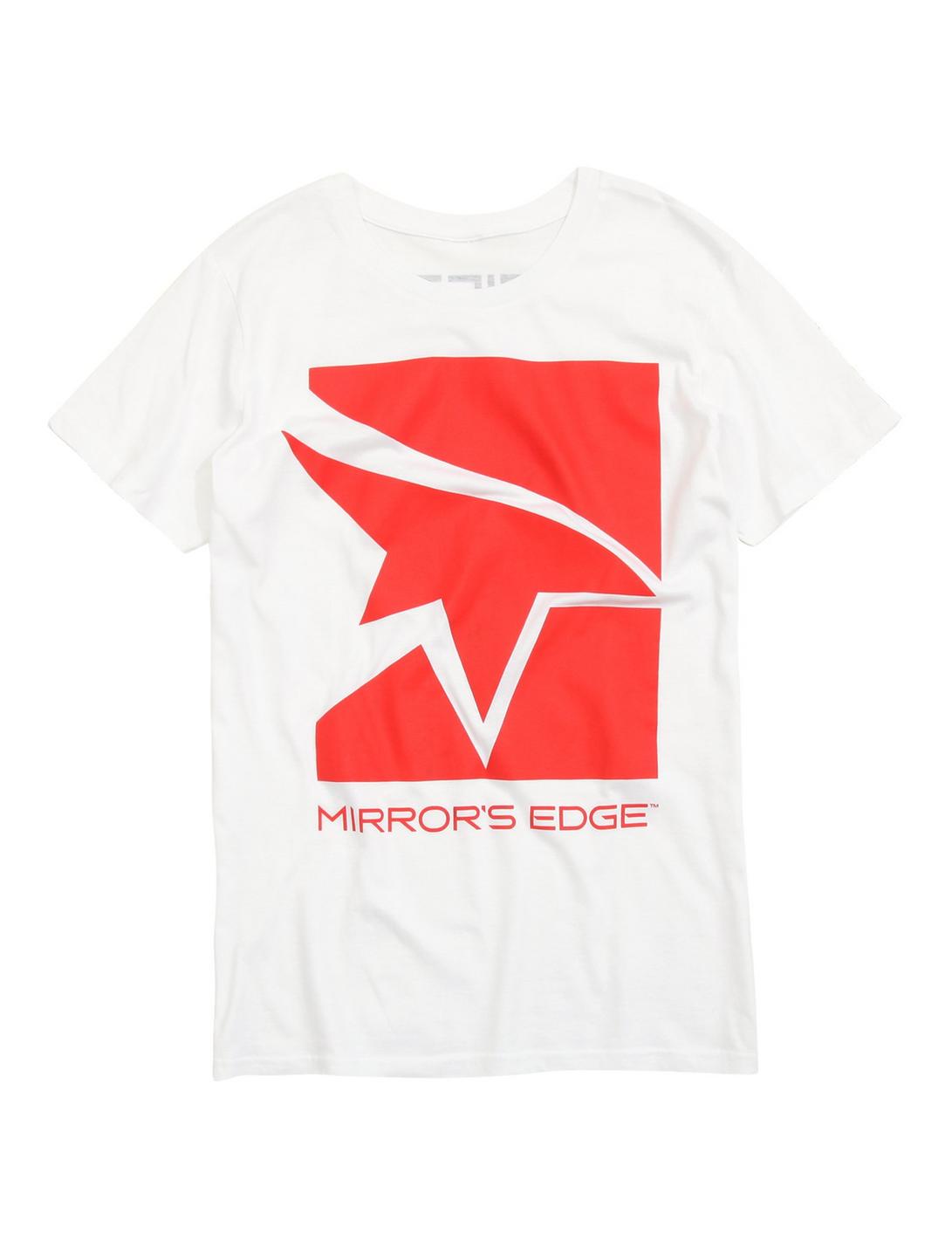 Mirror's Edge Logo T-Shirt, WHITE, hi-res