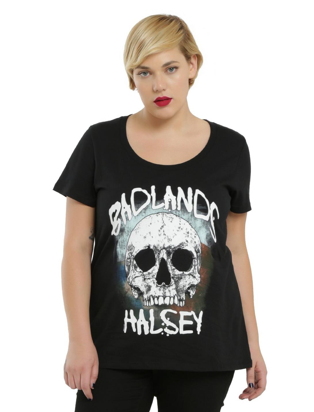 Halsey Badlands Skull Logo Girls T-Shirt Plus Size, BLACK, hi-res