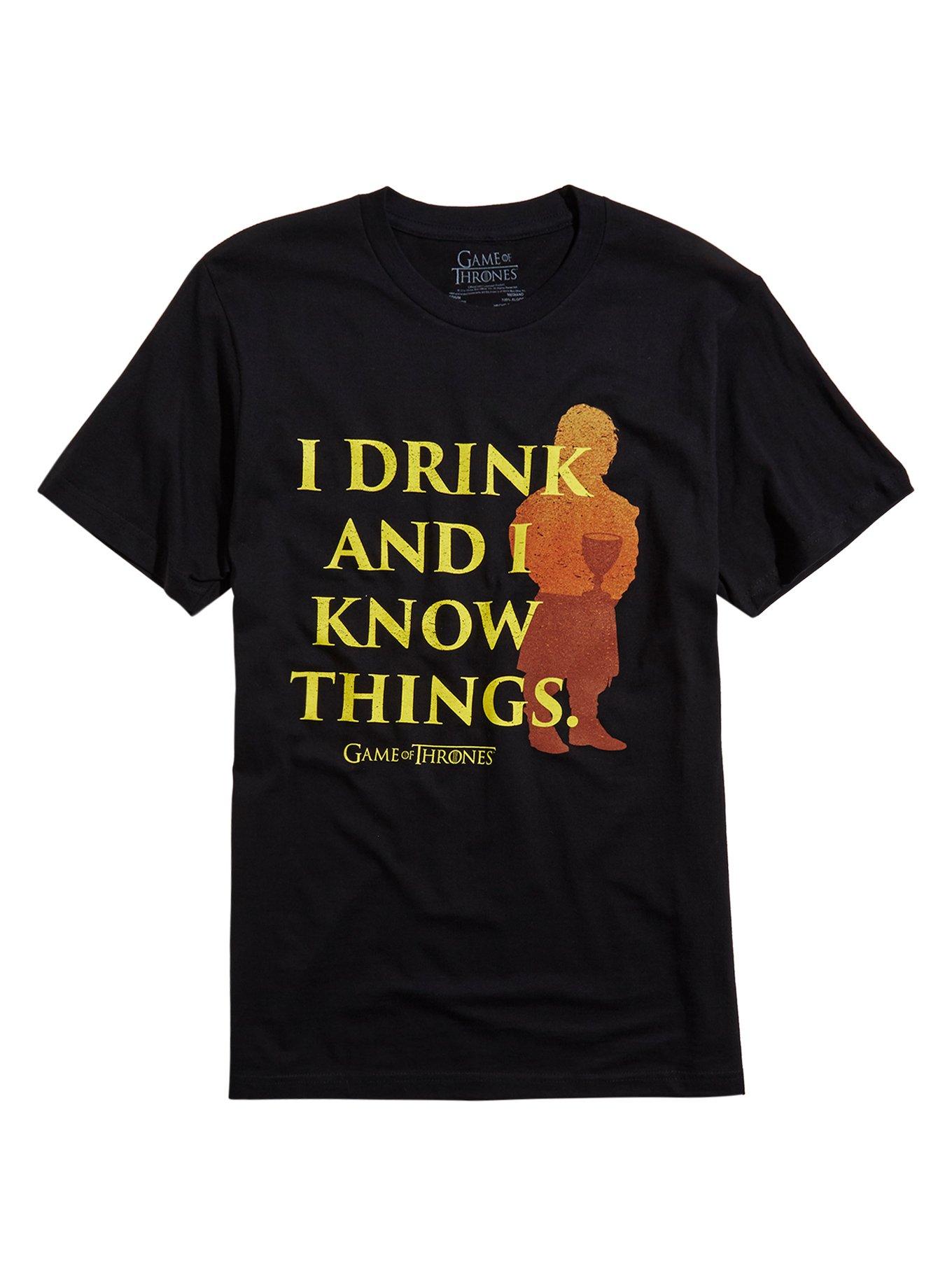 Game Of Thrones I Drink and I Know Things T-Shirt, BLACK, hi-res
