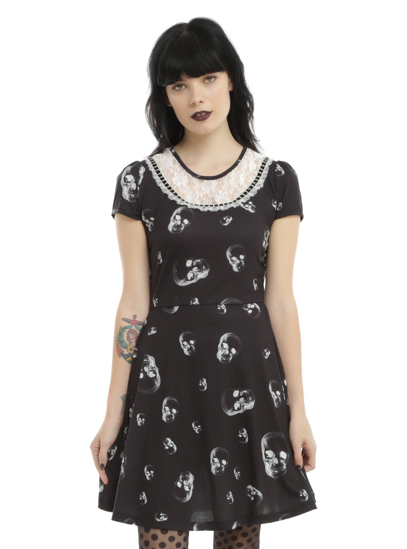 Bib neck skater outlet dress