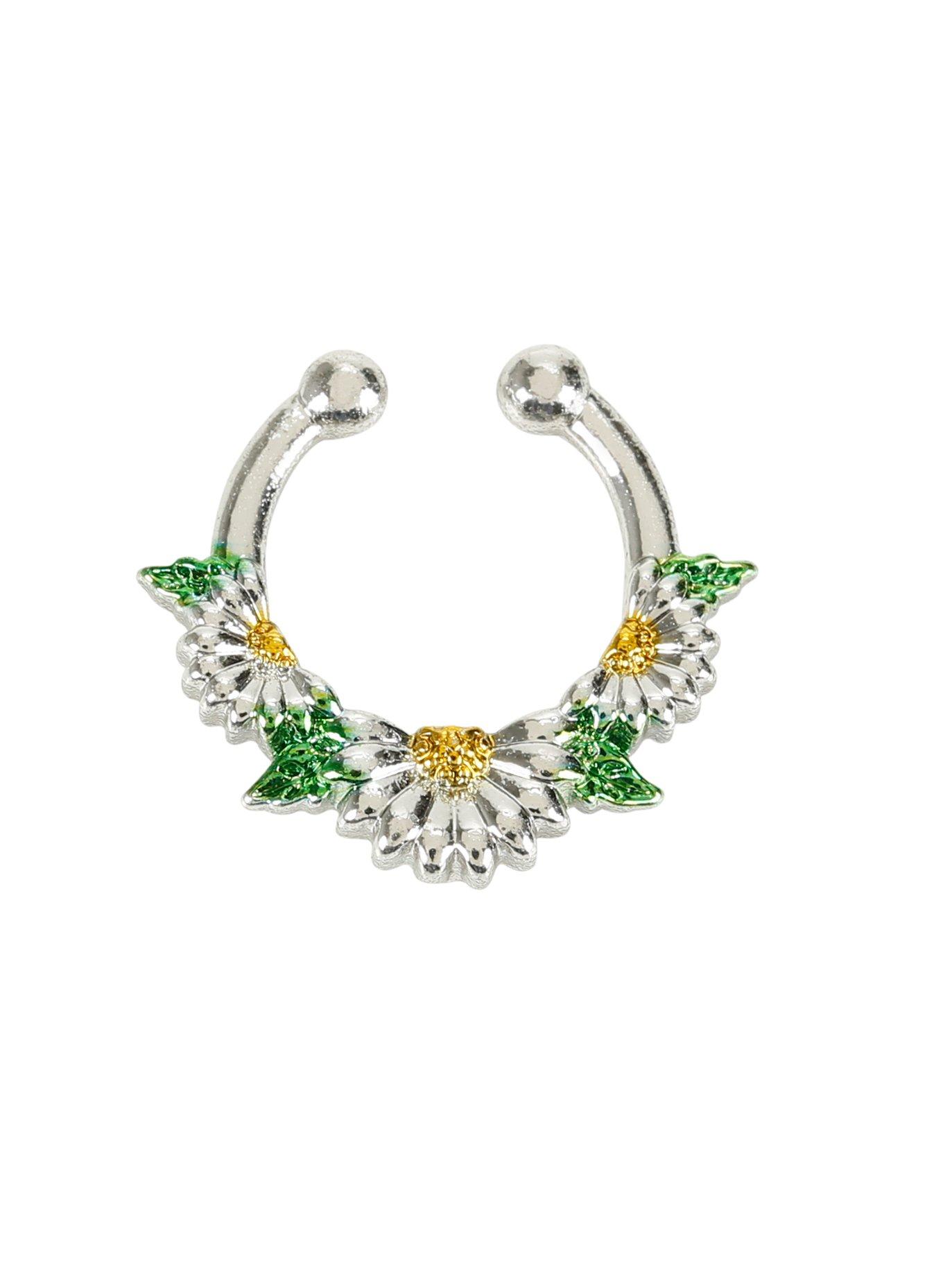 Daisy Faux Septum Ring, , hi-res