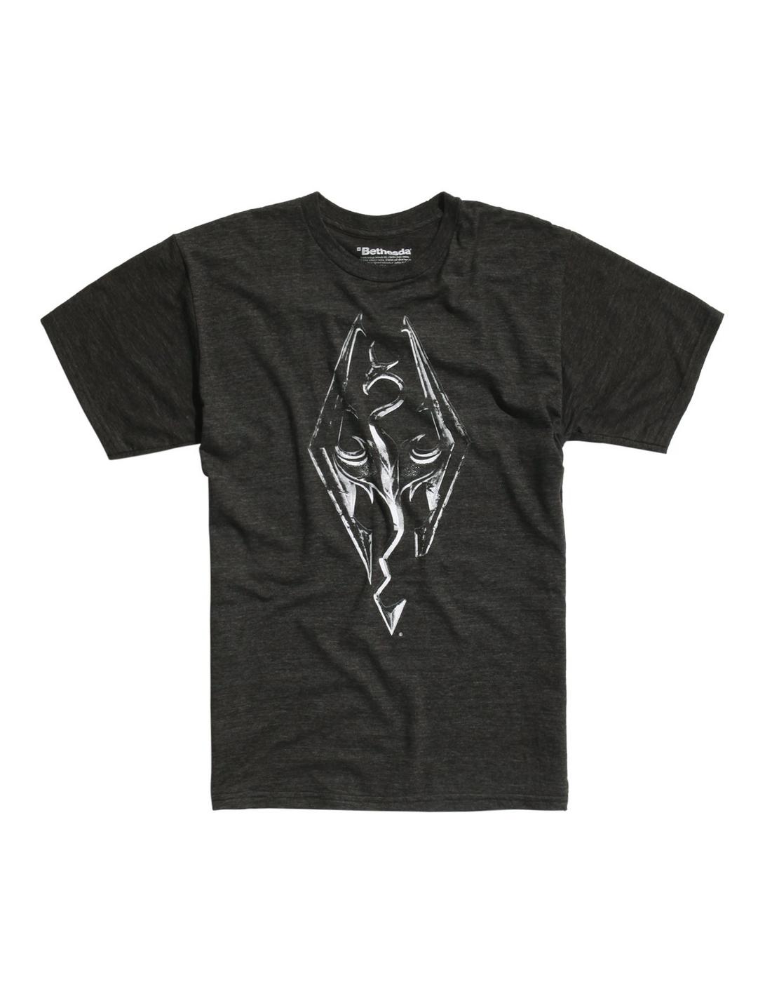 The Elder Scrolls V: Skyrim Logo T-Shirt, CHARCOAL, hi-res