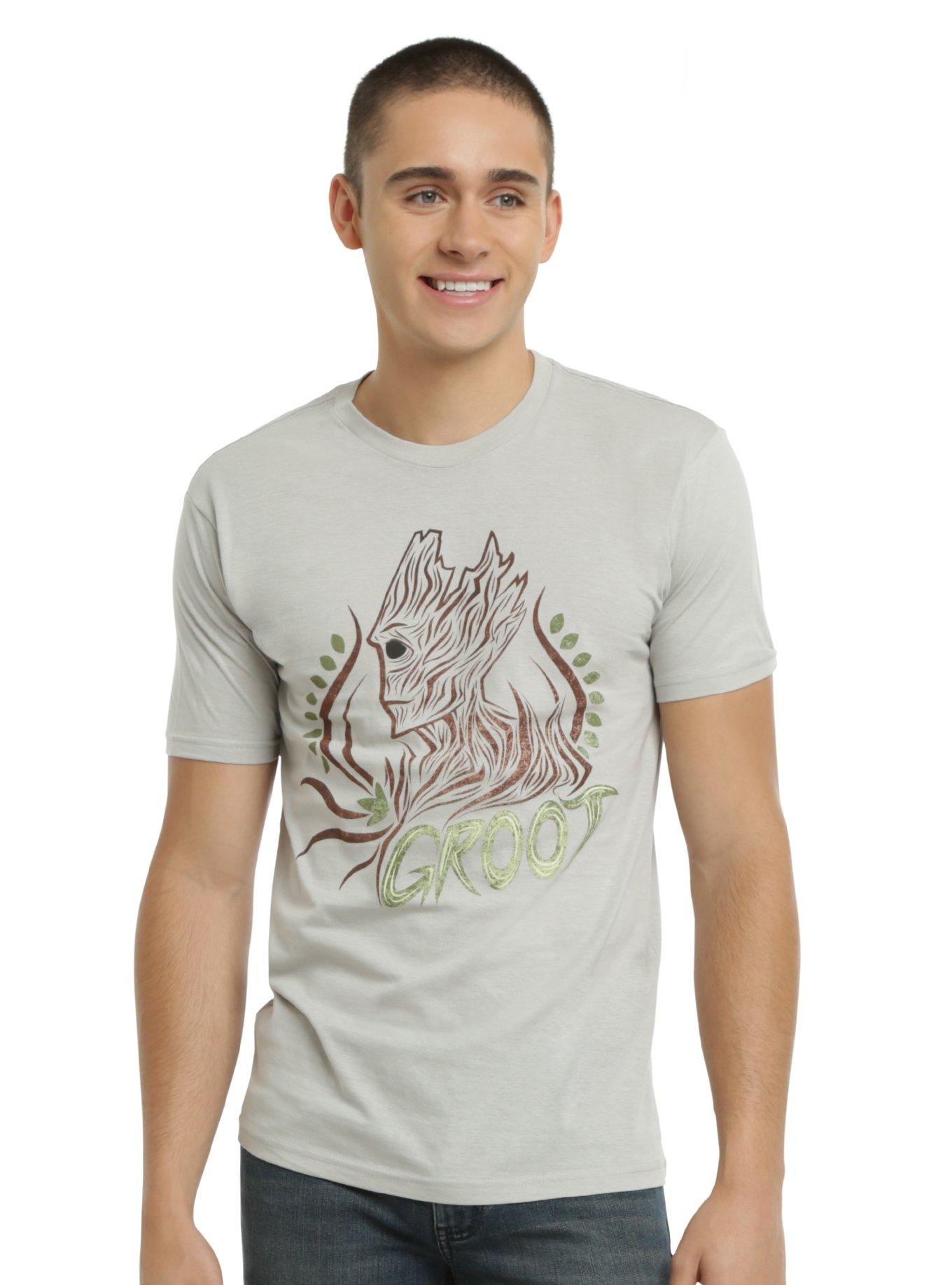 Marvel Guardians Of The Galaxy Tribal Groot T-Shirt, GREY, hi-res
