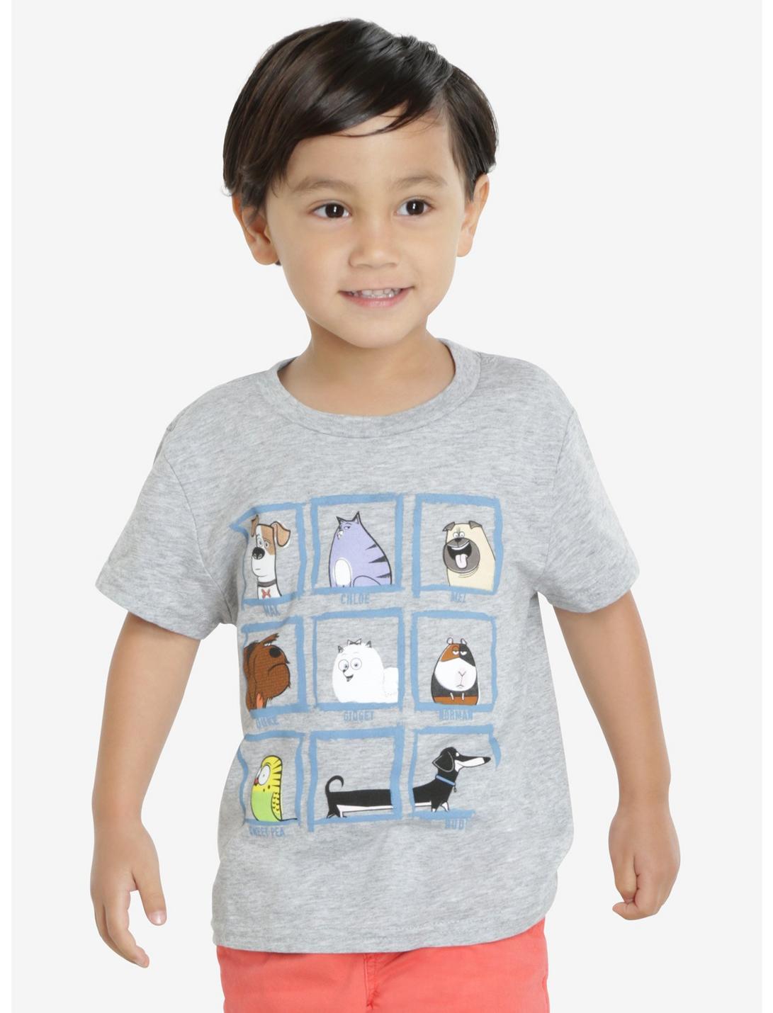 The Secret Life Of Pets Characters Childrens Tee, HEATHER GREY, hi-res