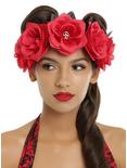 Day Of The Dead Rose Crown Headband, , hi-res