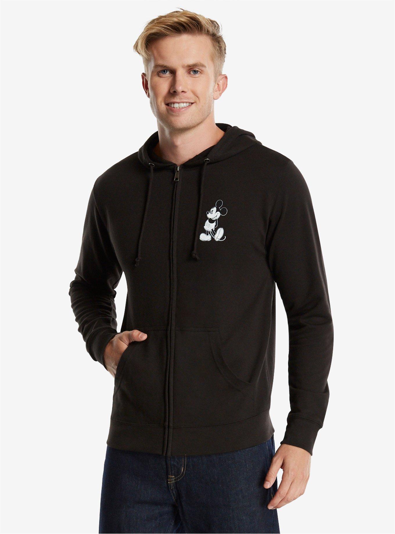 Disney Mickey Mouse Black White Hoodie BoxLunch