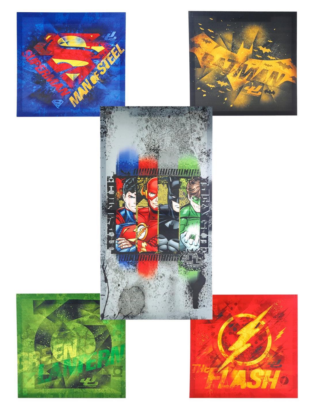 DC Comics Justice League 5-Piece Wall Art Set, , hi-res