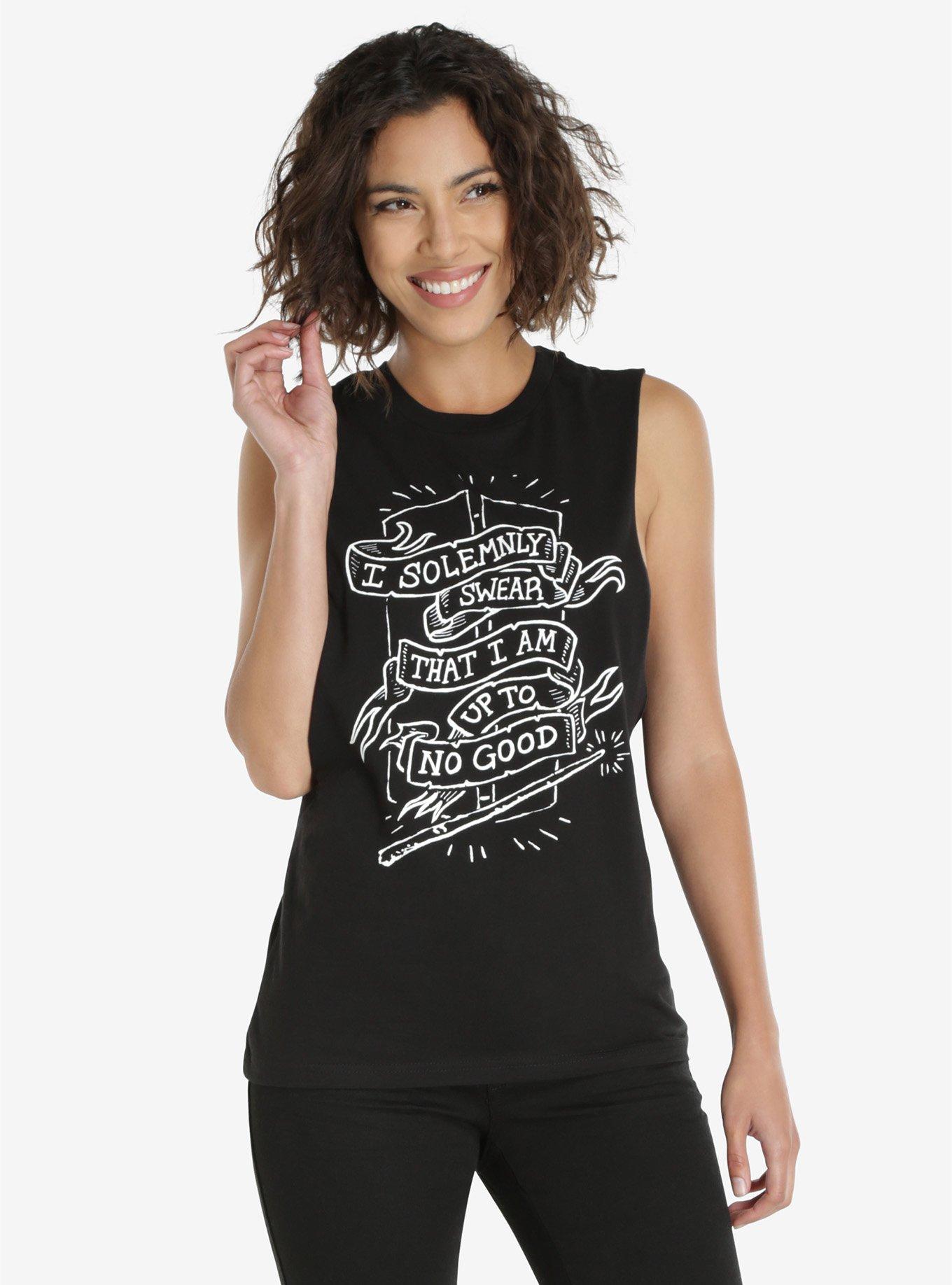 Harry Potter Solemnly Swear Womens Muscle Tee, BLACK, hi-res