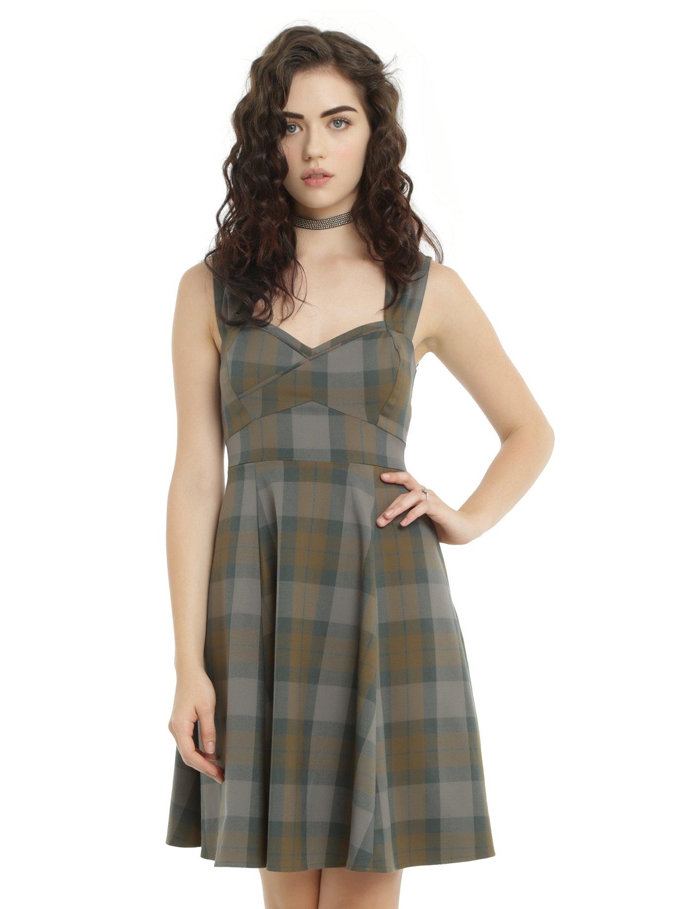 Outlander Tartan 40s Dress, PLAID, hi-res