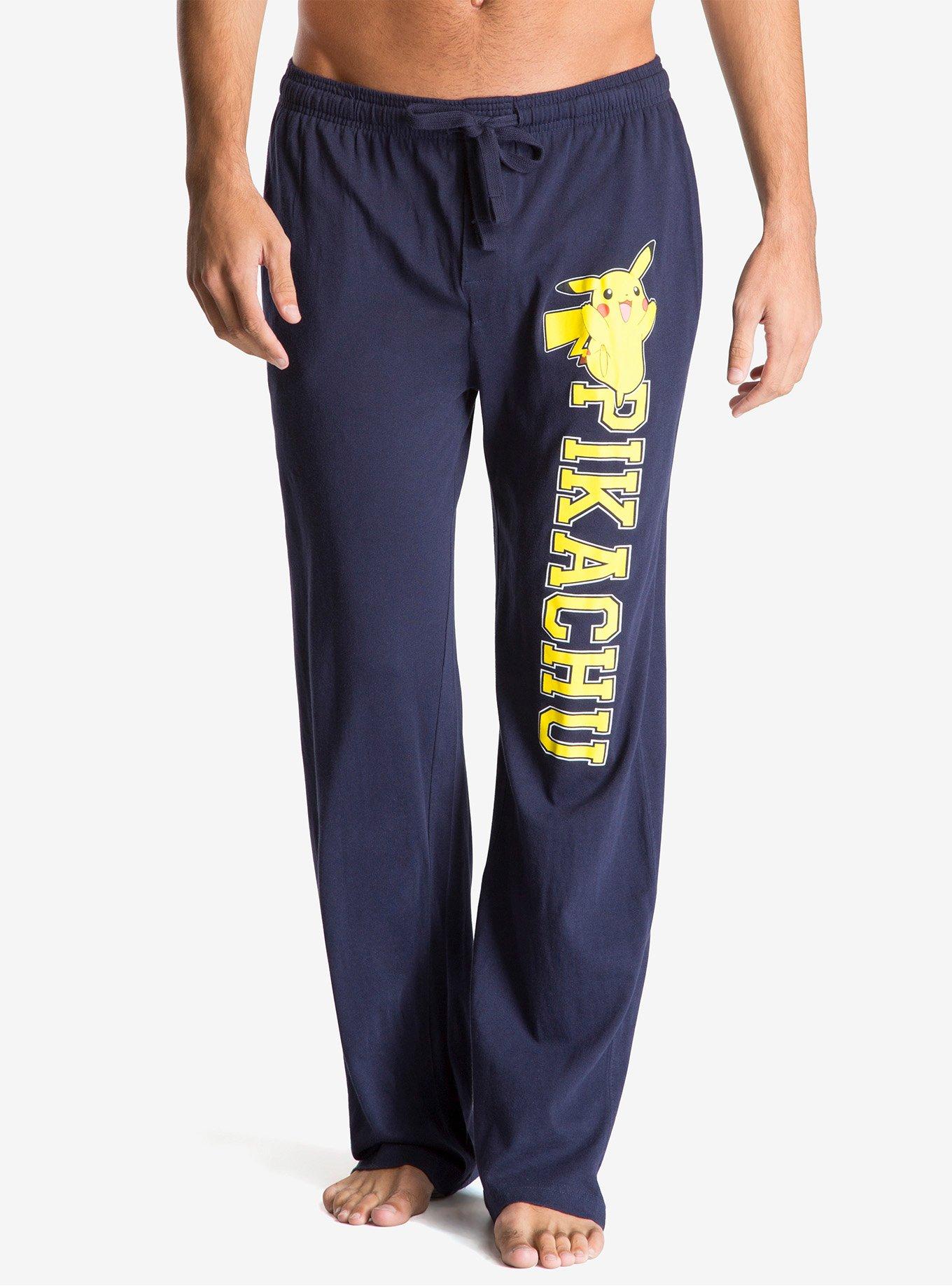 Pok&eacute;mon Pikachu Varsity Style Pajama Pants, NAVY, hi-res