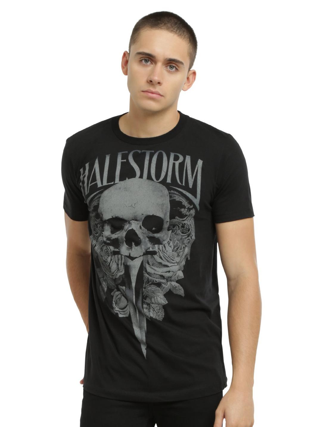 Halestorm Skull & Dagger T-Shirt, BLACK, hi-res