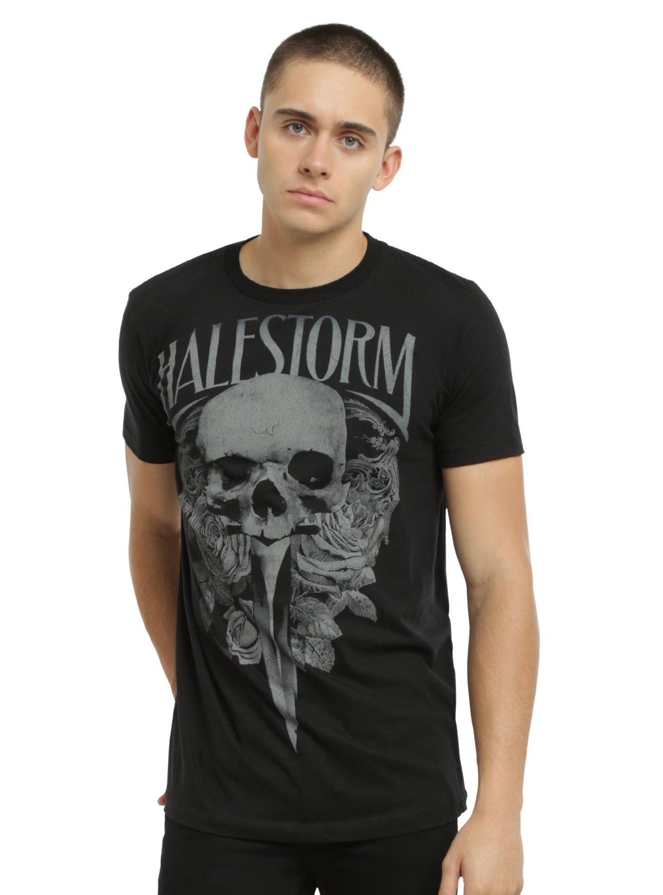 Halestorm Skull & Dagger T-Shirt, BLACK, hi-res