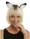 Black & White Fuzzy Fox Ear Headband, , hi-res