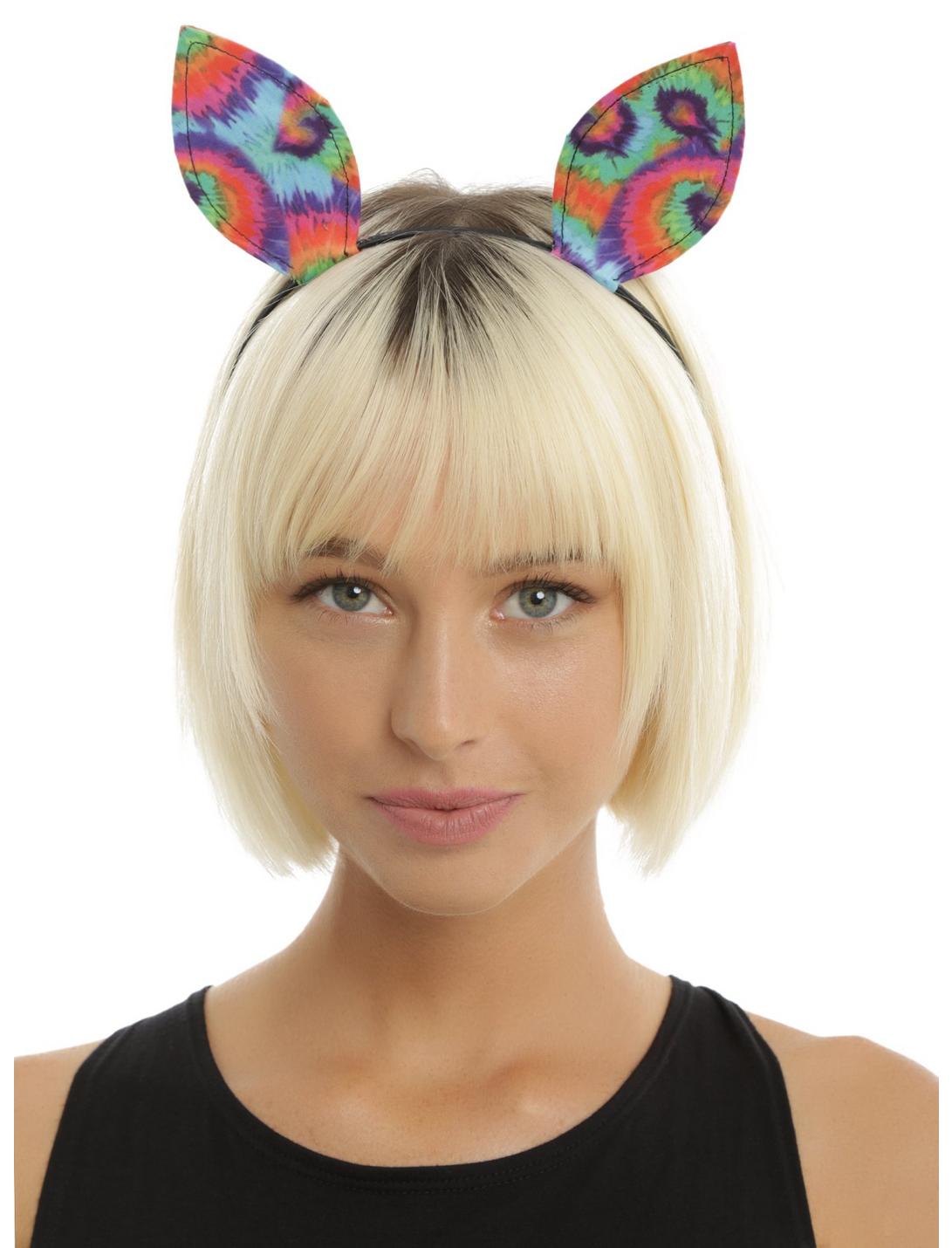 Tie Dye Bunny Ears Headband, , hi-res