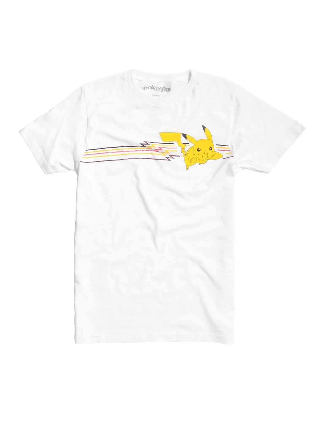 Pokemon Pikachu Stripes T-Shirt, WHITE, hi-res