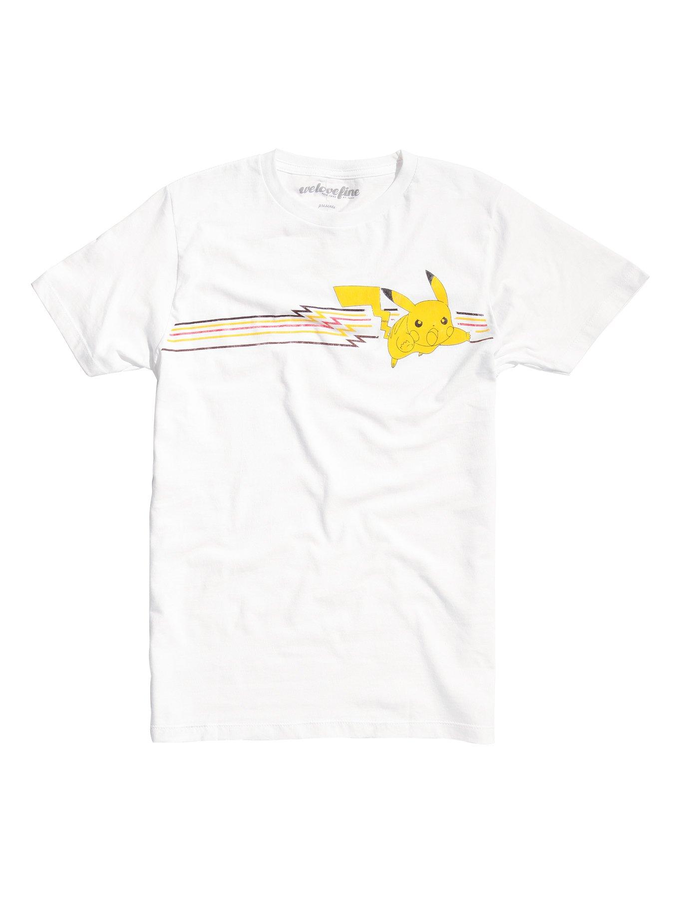 Pokemon Pikachu Stripes T-Shirt, WHITE, hi-res