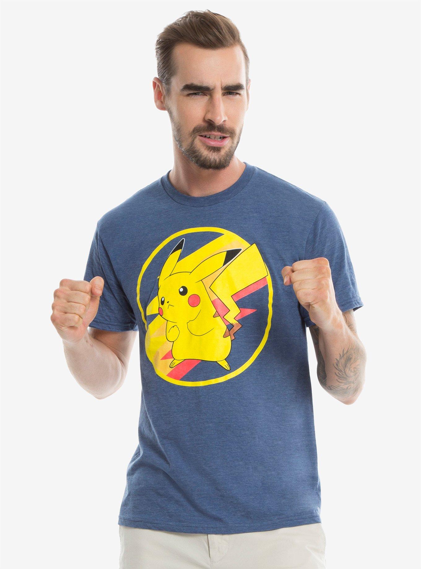 Pok&eacute;mon Pikachu Lightning Circle T-Shirt, NAVY, hi-res