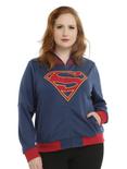 DC Comics DC TV Supergirl Girls Hooded Jacket Plus Size, BLUE, hi-res