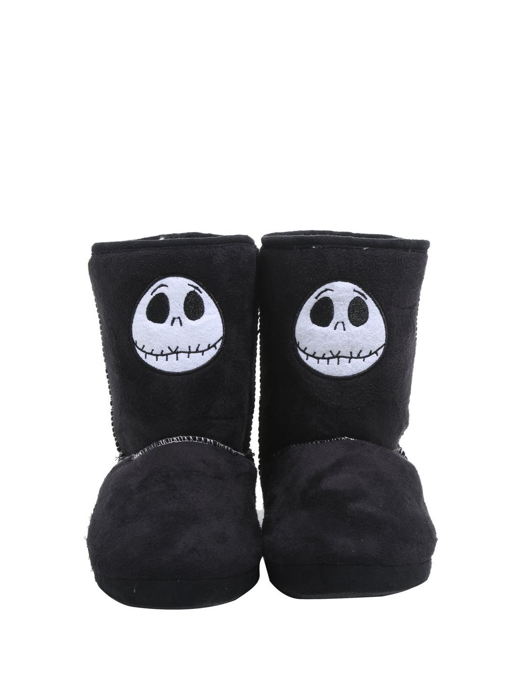 The Nightmare Before Christmas Jack Head Slipper Boots, BLACK, hi-res