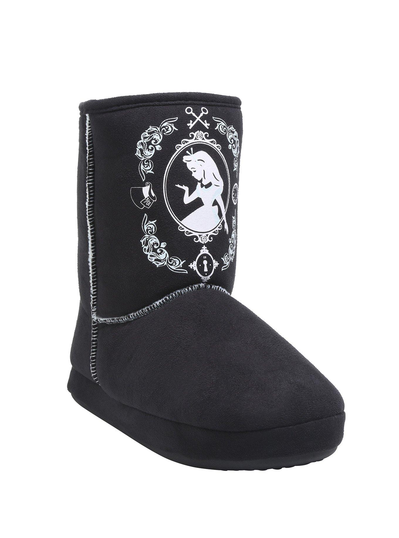 Disney Alice In Wonderland Alice Slipper Boots, BLACK, hi-res