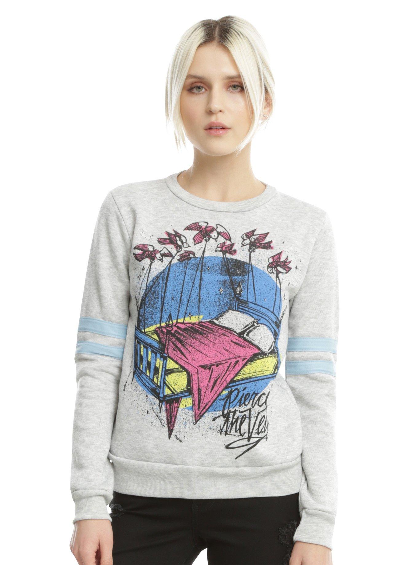 Pierce The Veil Bed Girls Crewneck Sweatshirt, HEATHER GREY, hi-res