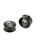 Acrylic Black Skull Inlay Plug 2 Pack, MULTI, hi-res