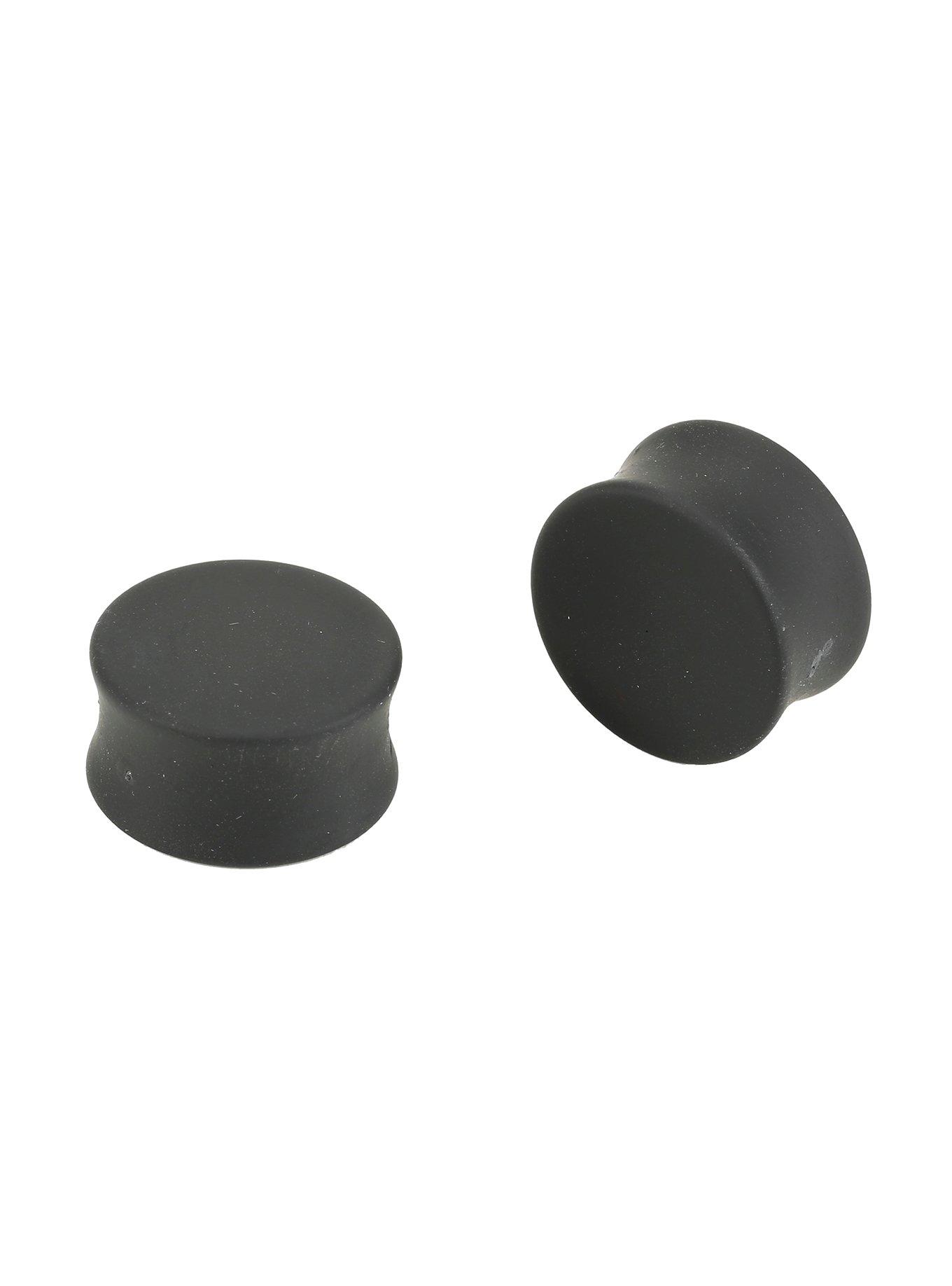 Acrylic Black Matte Smooth Touch Plug 2 Pack, BLACK, hi-res