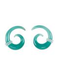 Glass Teal Spiral Pincher 2 Pack, GREEN, hi-res