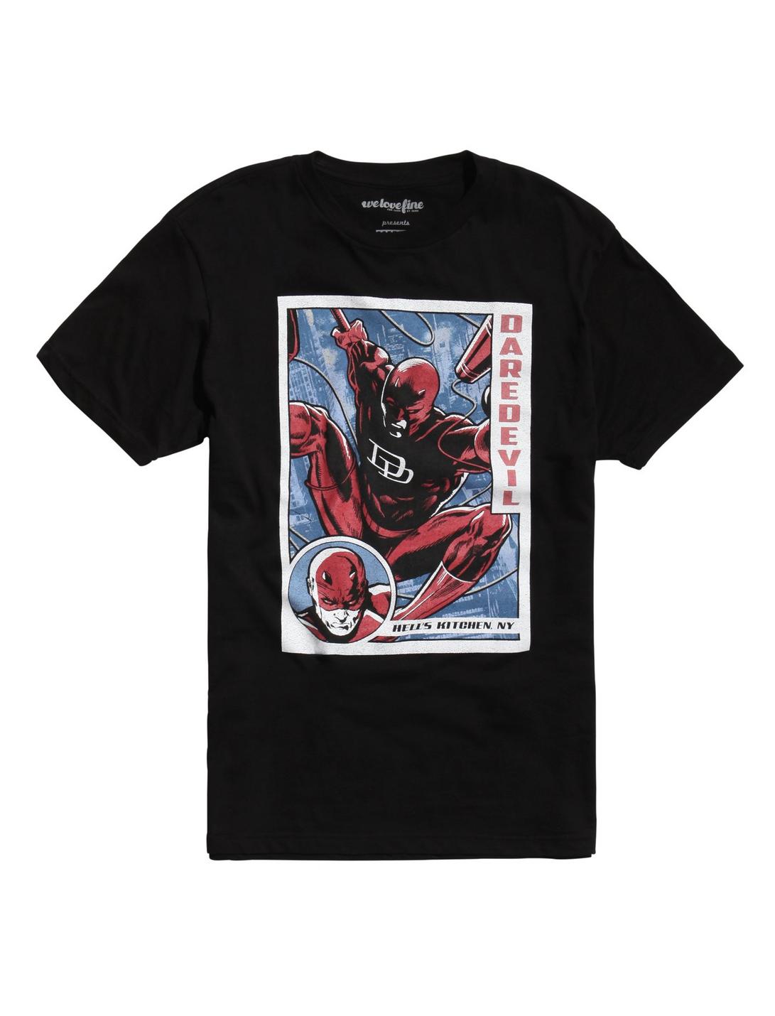 Marvel Daredevil Trading Card T-Shirt, BLACK, hi-res
