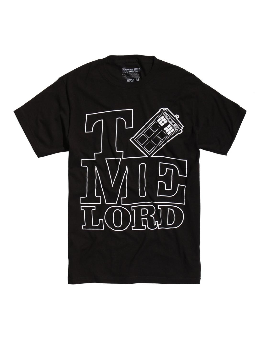 Doctor Who Time Lord Text T-Shirt, BLACK, hi-res