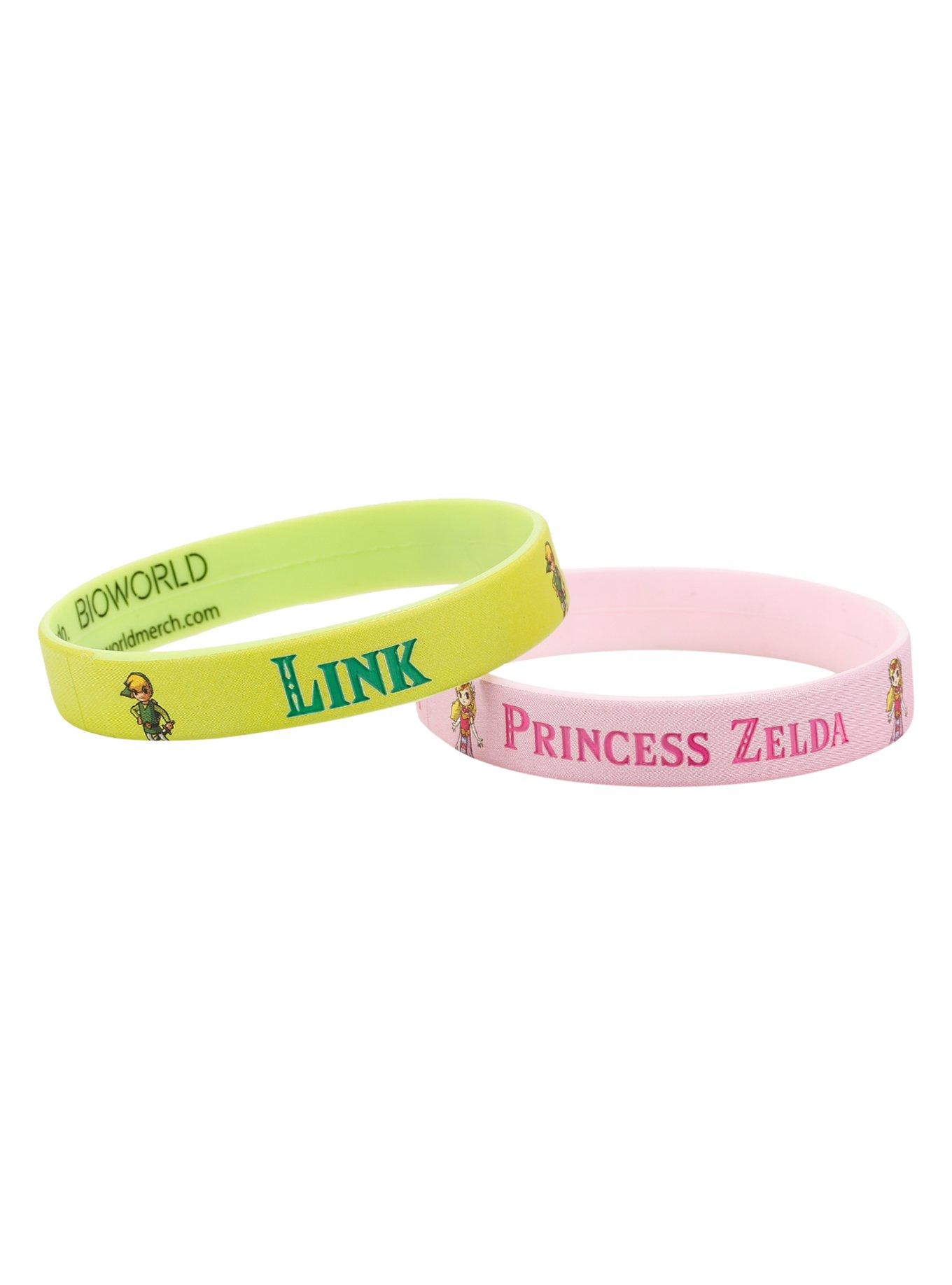 The Legend Of Zelda Link & Princess Zelda Rubber Bracelet 2 Pack, , hi-res