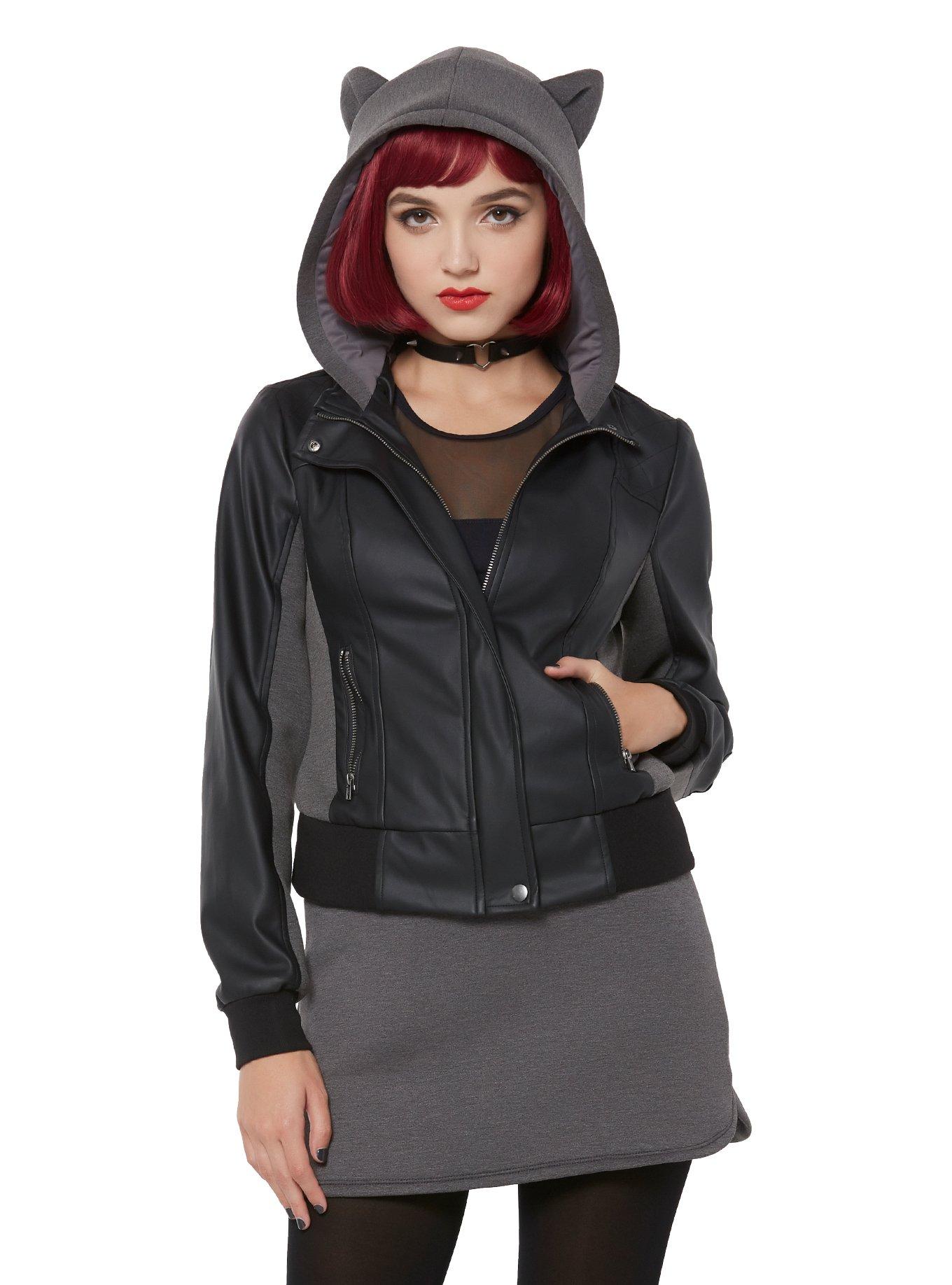 DC Comics DC TV Gotham Selina Kyle Girls Hooded Jacket, BLACK, hi-res