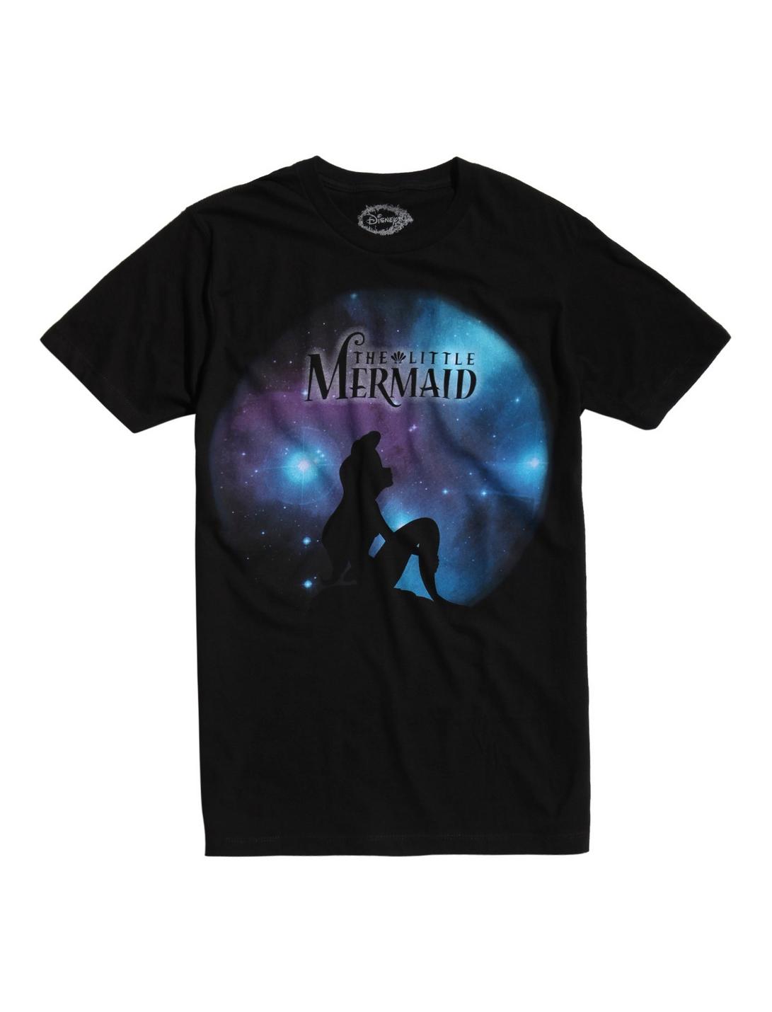 Disney The Little Mermaid Starry Cosmos T-Shirt, BLACK, hi-res