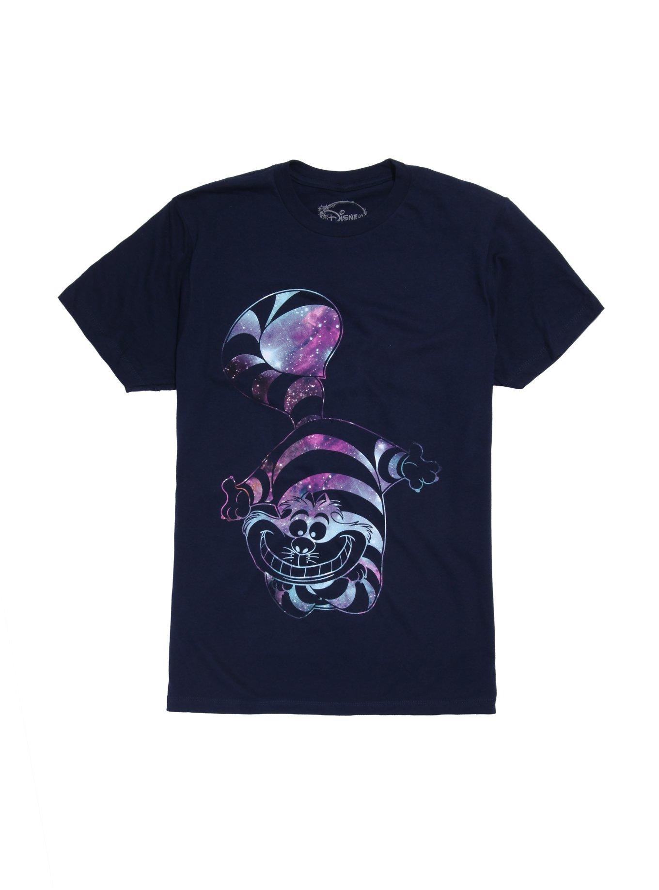Disney Alice In Wonderland Galaxy Cheshire Cat T-Shirt, NAVY, hi-res