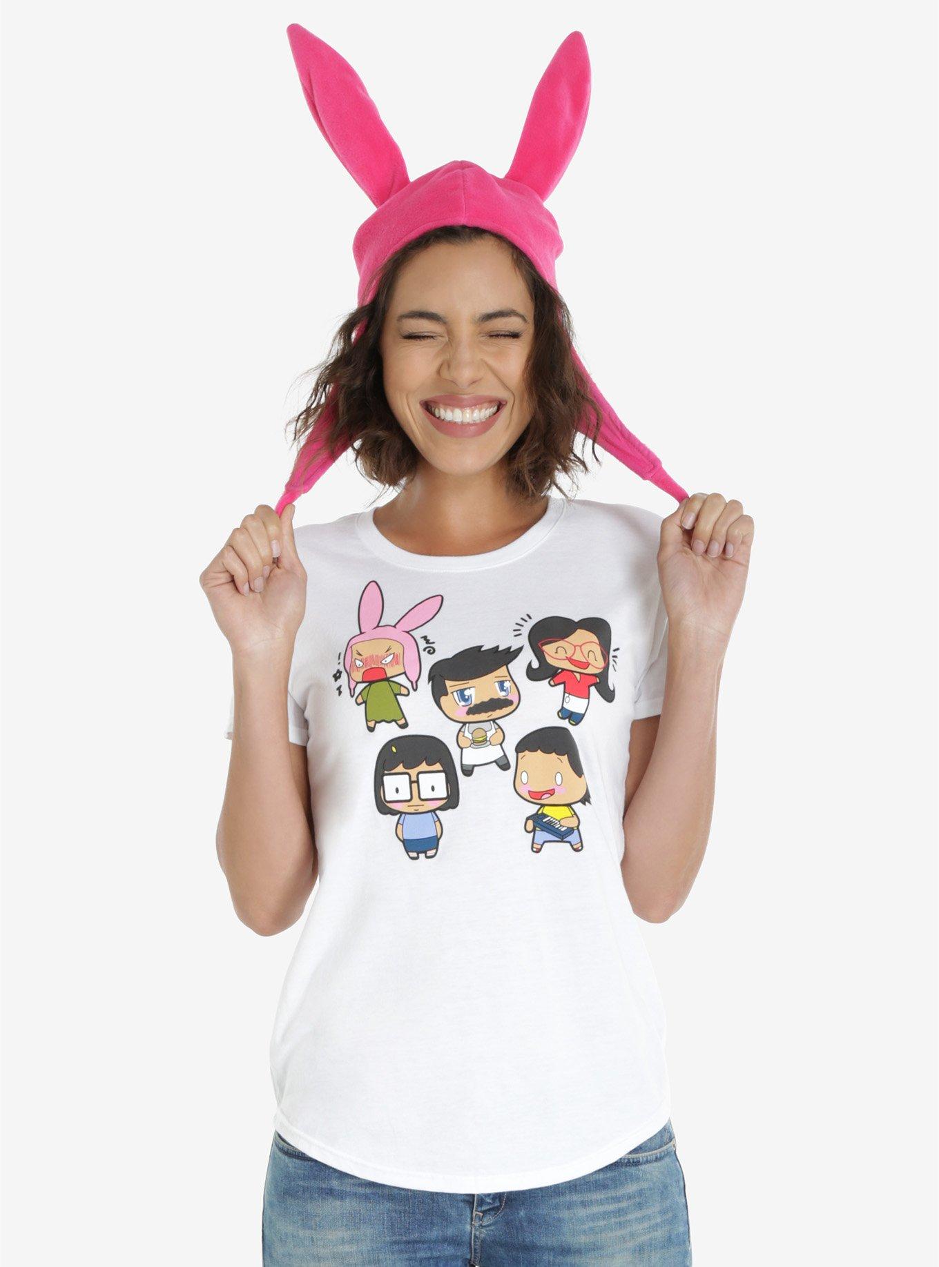 Bob's Burgers Anime Family Womens Tee, WHITE, hi-res