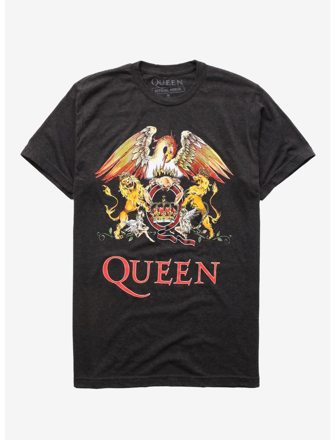Queen Classic Logo T-Shirt, CHARCOAL HEATHER, hi-res
