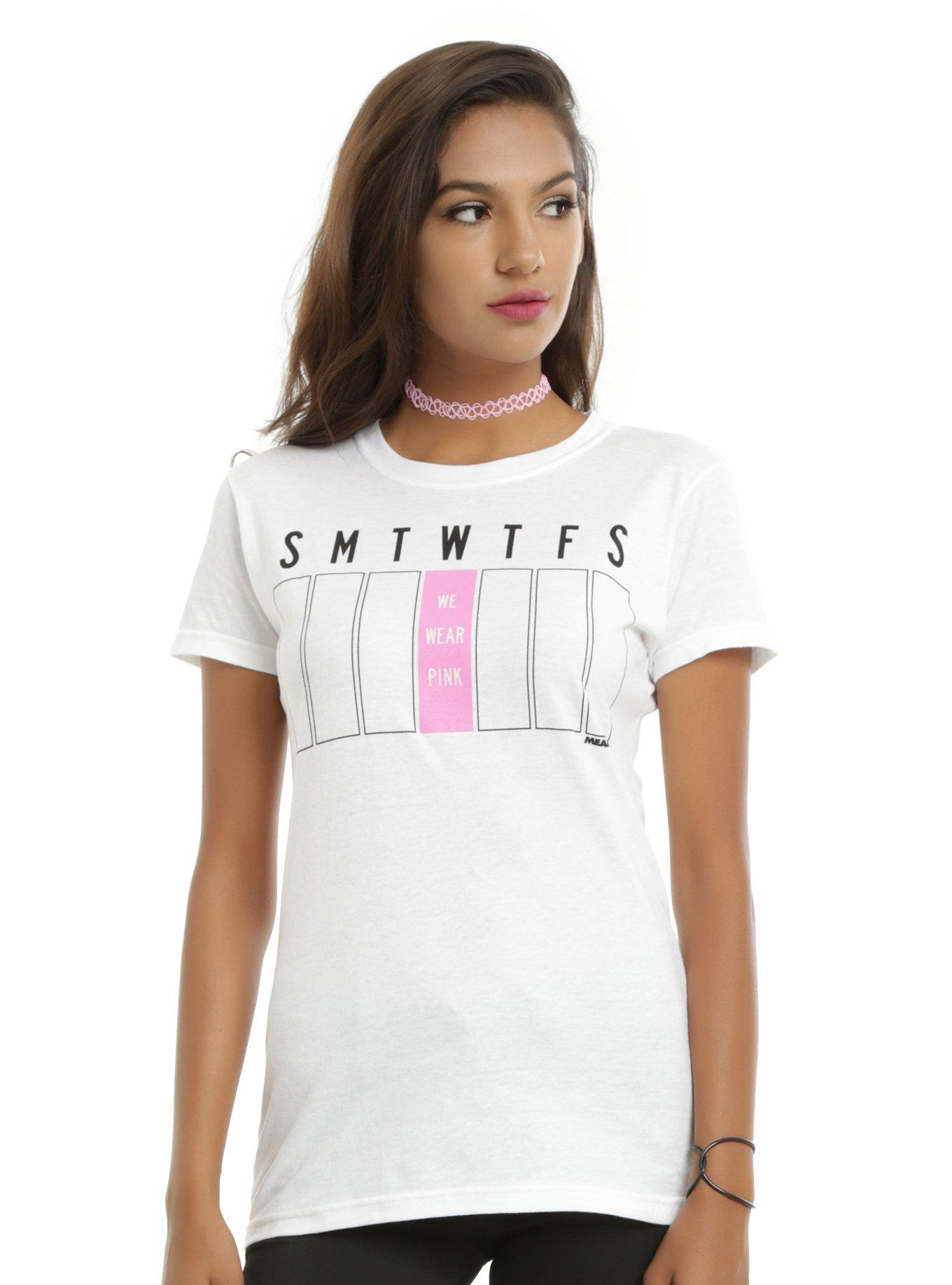 Mean Girls We Wear Pink Girls T-Shirt, WHITE, hi-res