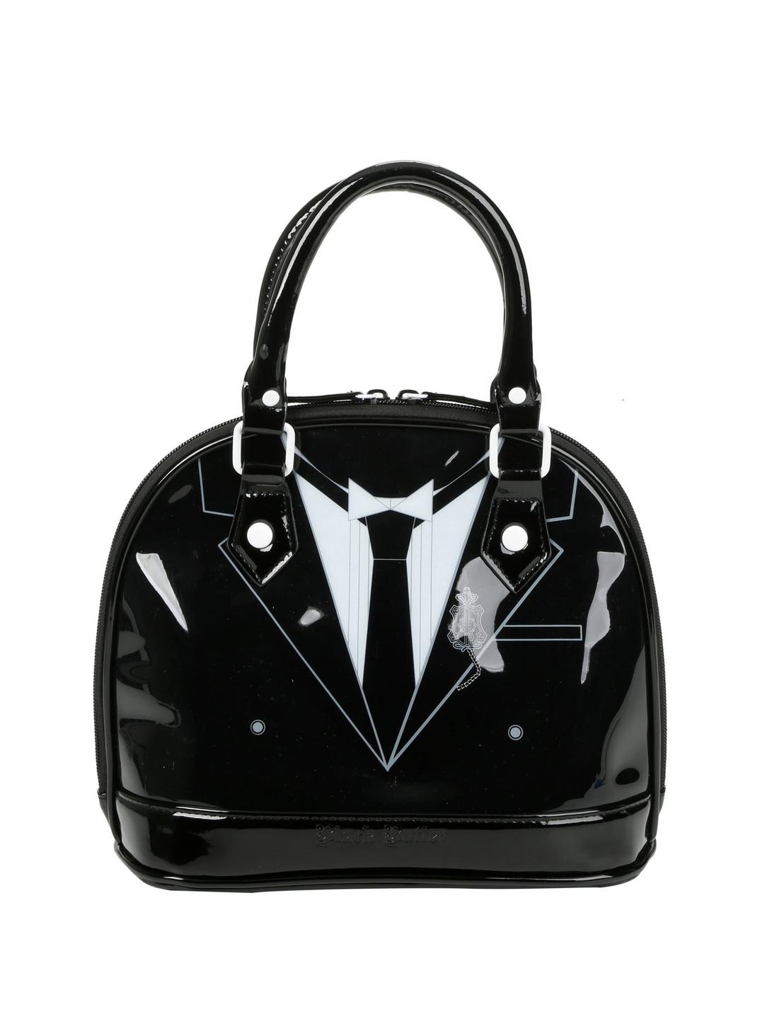 Black Butler Sebastian Suit Patent Dome Bag, , hi-res