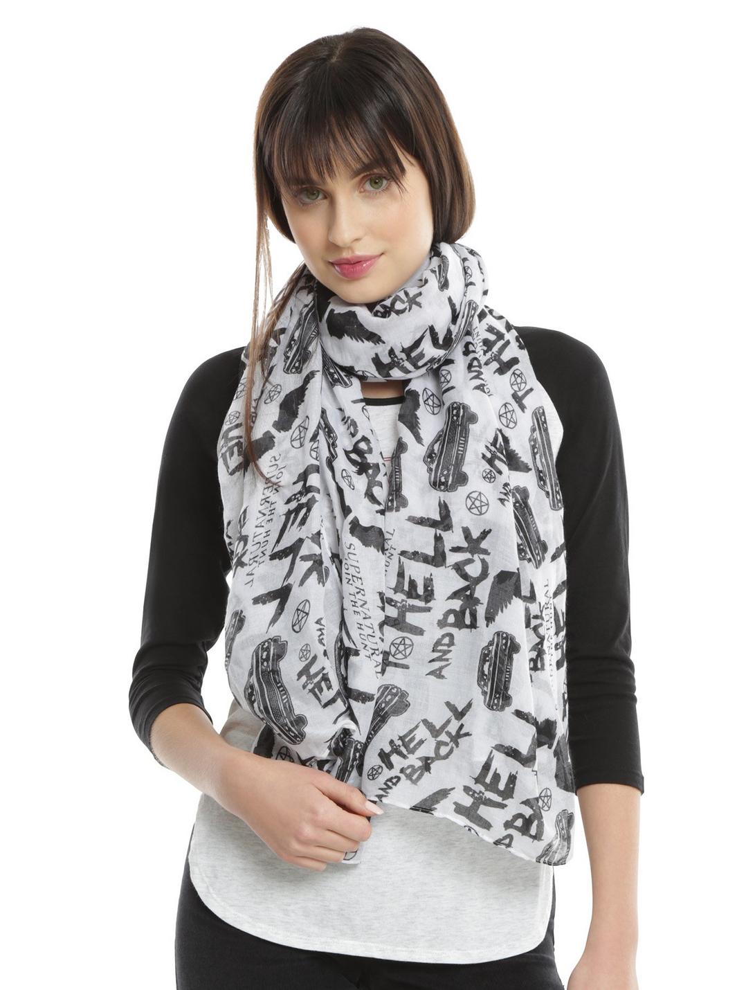 Supernatural To Hell And Back Print Oblong Scarf, , hi-res
