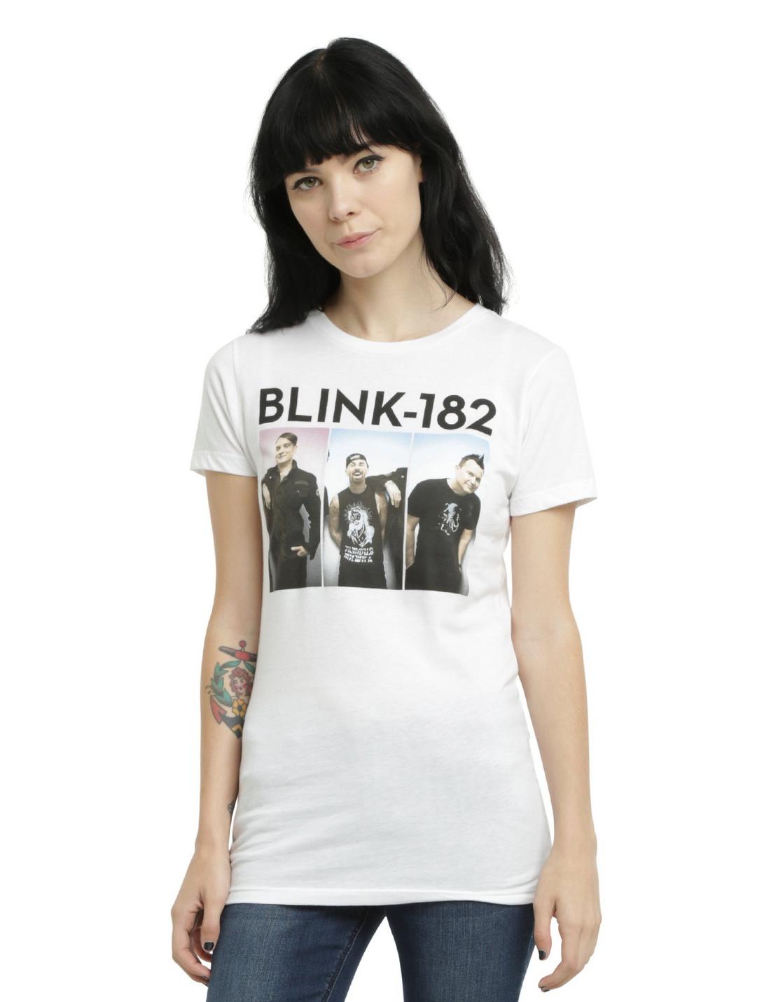 Blink-182 Triple Photo Girls T-Shirt, BLACK, hi-res