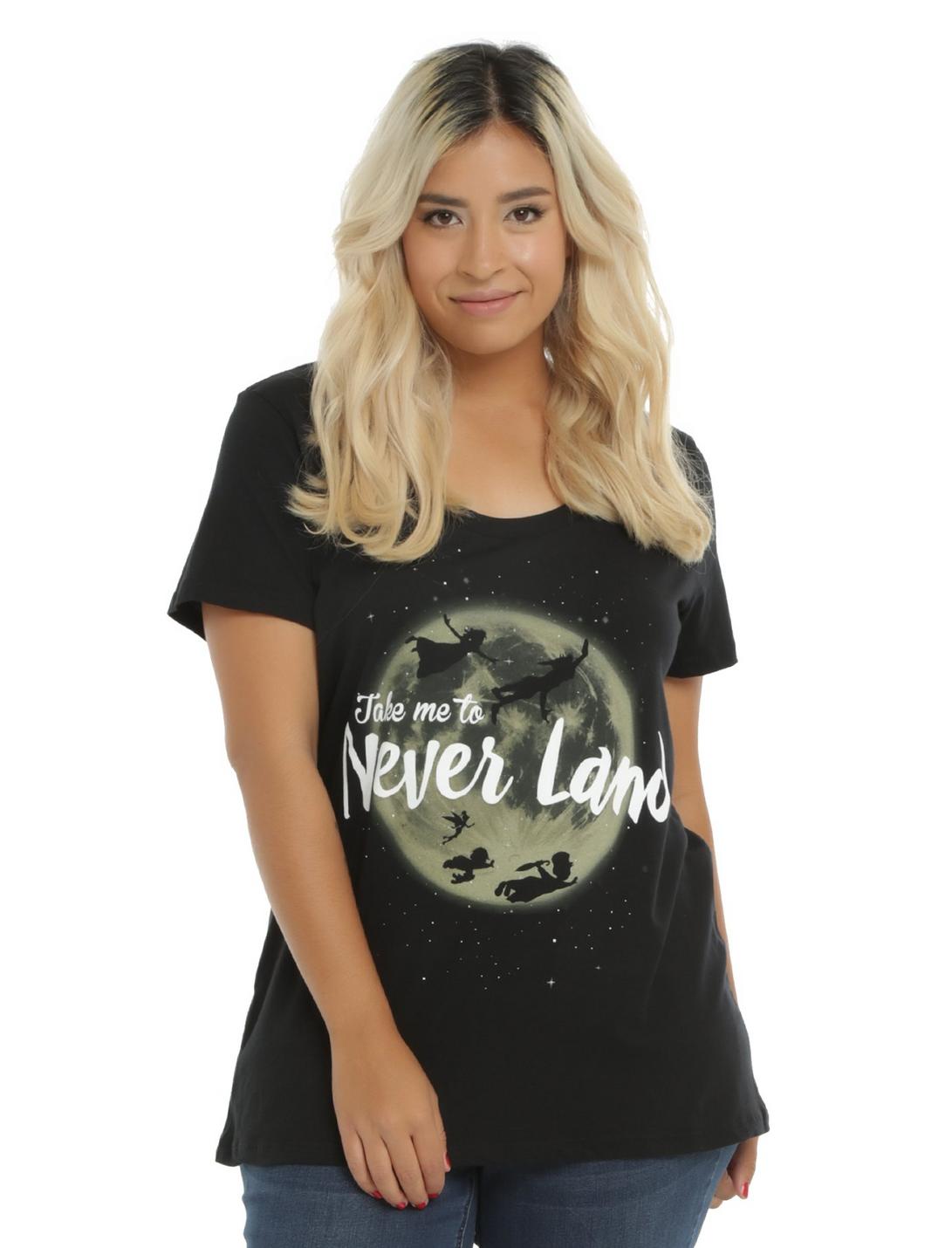 Disney Peter Pan Take Me To Neverland Girls T-Shirt Plus Size, BLACK, hi-res