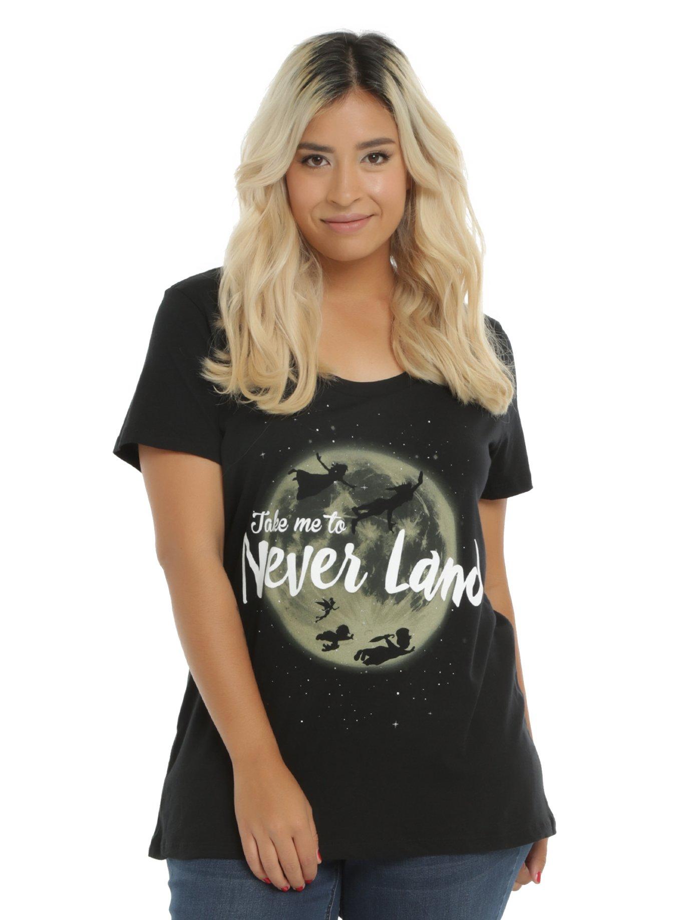Disney Peter Pan Take Me To Neverland Girls T-Shirt Plus Size, BLACK, hi-res