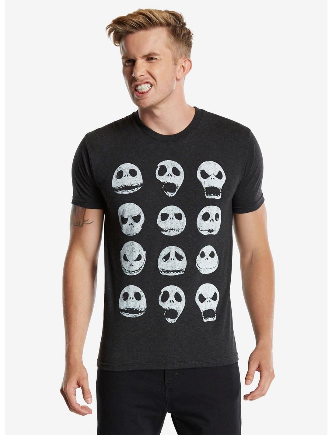 The Nightmare Before Christmas Jack Faces T-Shirt, BLACK, hi-res