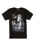 Moon Landing Dinosaur T-Shirt, BLACK, hi-res